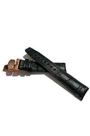 &Hertür Saate &Uygun  Kelebek  Toka 22 MM  siyah   Kordon(180) rose  toka