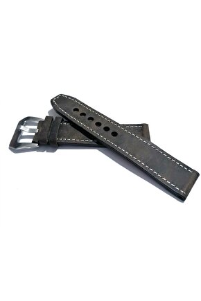&Her Saate Uyumlu Hakiki Grizi Deri Saat Kordonu 20  mm  (159 )  gri