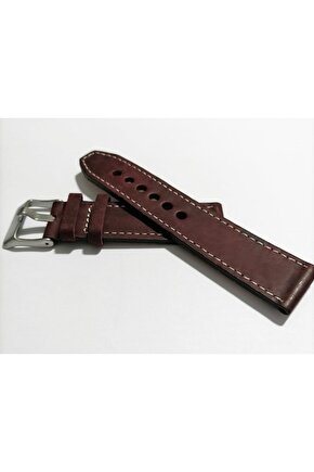 & Fosil  Uyumlu &Her Saate Uyumlu greyzi  Deri Saat Kordonu 22  mm  (69 ) bordo