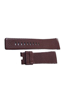 Dizel Model Çift Pim Kordon 28 mm Kahverengi Deri Saat Kayışı