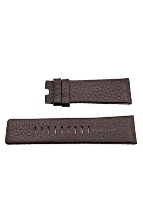 Dizel uyumlu El Yapımı kahverengi  Deri Saat Kordonu 22 mm