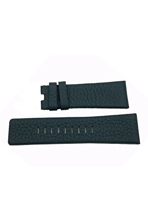 Dizel uyumlu El Yapımı hakiki  Deri Saat Kordonu 24 mm   yeşil
