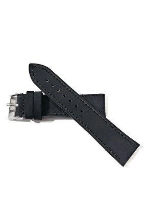 Tüylü Greyzi Kadife Görunumlu  Her Saate Uygun Saat Kordonu 20 mm  siyah