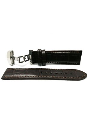 Hertür Saate Uygun  Kelebek  Toka  22 mm Siyah Kordon