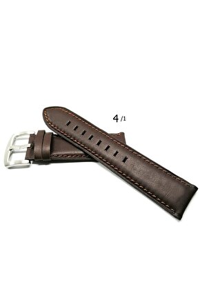 düz hakiki kahverengi 22  mm  saat kordonu    4 1