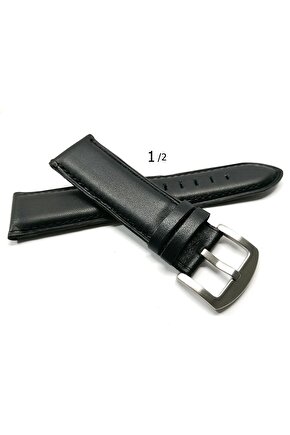 Hakiki Deri her markaya  uygun 22  mm siyah  deri saat kordonu   1 2