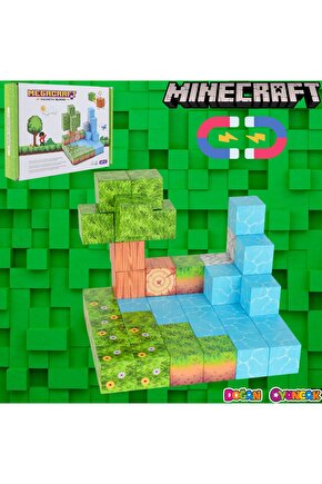 Minecraft Orman Temalı 47 Parça Manyetik Lego Minecraft Manyetik Lego Minecraft Lego Megacraft Lego