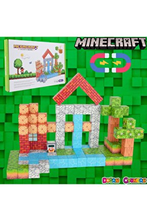 Minecraft Orman Temalı 119 Parça Manyetik Lego Minecraft Manyetik Lego Minecraft Lego Megacraft Lego