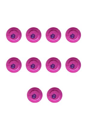 Kullan At Parti Davet Sunum Servis Plastik Sert Mika Tabak - 26 Cm. - Pembe - 6 Adetlik 10 Paket