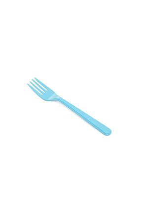 Plastik Turkuaz Renkli Lüx Parti Doğum Günü Çatal - 18 Cm. - 25 Adetlik Paket