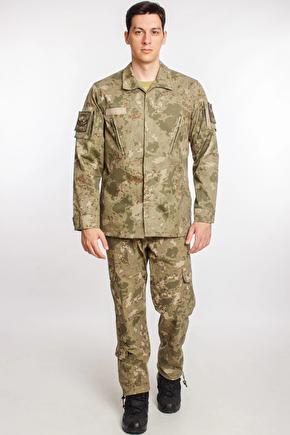Kara Kuvvetleri Yeni Kamuflaj Renkli Uzun Kollu Taktik Gomlek Kargo Cepli Pantolon Alt Ust Takim Long Sleeve Camouflage