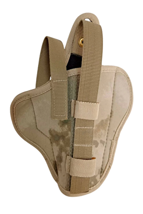 Sag El Jandarma Kamuflaj Renkli Cift Emniyetli Tam Kelebek Airsoft Palaskaya Kemere Gecirmeli İmpertex Silah Kilifi