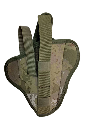 Sag El Kara Kuvvetleri Kamuflaj Renkli Cift Emniyetli Tam Kelebek Airsoft Palaskaya Kemere Gecirmeli İmpertex Silah Kili