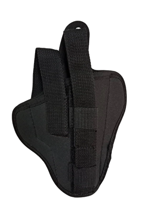 Sag El Siyah Renkli Cift Emniyetli Tam Kelebek Airsoft Palaskaya Kemere Gecirmeli İmpertex Silah Kilifi