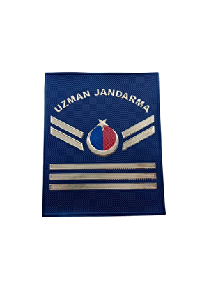 Uzman Jandarma 3 Kademe Lacivert Renkli 3d Termoplastik Kol Rutbe