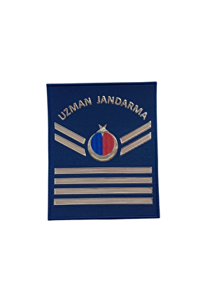 Uzman Jandarma 4 Kademe Lacivert Renkli 3d Termoplastik Kol Rutbe
