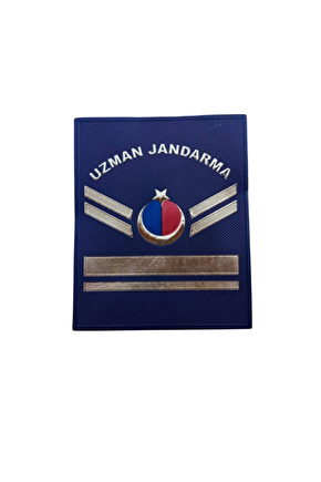 Uzman Jandarma 5 Kademe Lacivert Renkli 3d Termoplastik Kol Rutbe