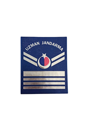 Uzman Jandarma 7 Kademe Lacivert Renkli 3d Termoplastik Kol Rutbe