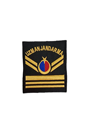 Uzman Jandarma 6 Kademe Siyah Zemin Harici Ve Dahili Bez Nakis Kol Rutbe