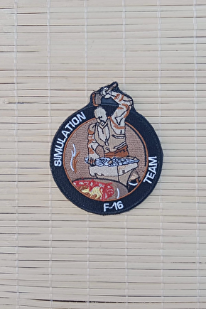 F 16 Simulation Team Nakis İslemeli Arma Patch Pec