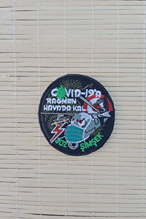 Covid 19 A Ragmen Havada Kal 902 Simsek Siyah Zemin Nakis İslemeli Arma Patch Pec