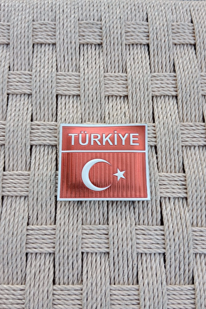 Kirmizi Zemin Turkiye Yazili Ayyildiz 3d Plastik Arma Patch Pec