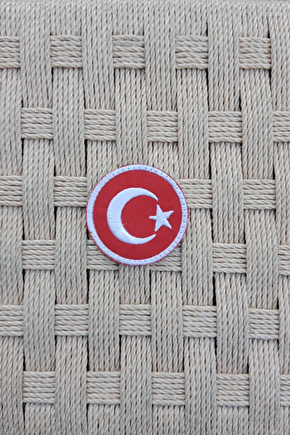 Yuvarlak Zemin Ayyildiz Nakis İslemeli Arma Patch Pec