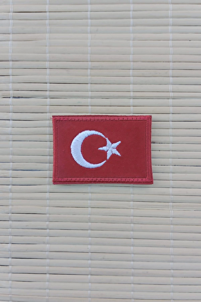 Kirmizi Kadife Zemin Ayyildiz Nakis İslemeli Arma Pec Patch
