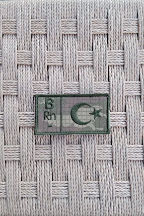 Kara Kuvvetleri Kamuflaj Renkli Nakis İslemeli B Rh - Kan Gruplu Arma Patch Pec