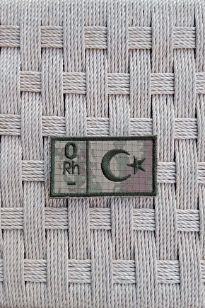 Kara Kuvvetleri Kamuflaj Renkli Nakis İslemeli 0 Rh - Kan Gruplu Arma Patch Pec