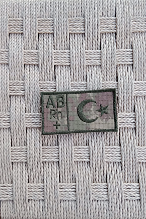 Kara Kuvvetleri Kamuflaj Renkli Nakis İslemeli Ab Rh + Kan Gruplu Pec Arma Patch