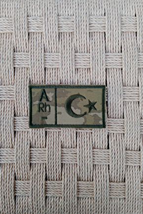 Kara Kuvvetleri Kamuflaj Renkli Nakis İslemeli A Rh - Kan Gruplu Pec Arma Patch