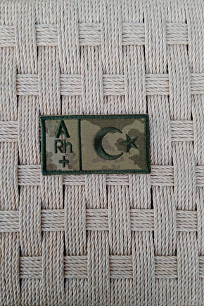 Kara Kuvvetleri Kamuflaj Renkli Nakis İslemeli A Rh + Kan Gruplu Arma Pec Patch