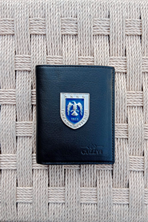 Turk Hava Kuvvetleri 1911 Kartal Amblemli Ozel Tasarim Hakiki Deri Ufak Rozetli Cuzdan