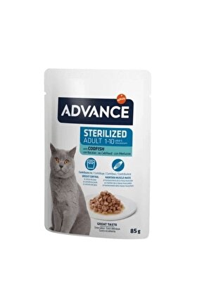 Morina Balıklı Pouch Kısırlaştırılmış Yetişkin Kedi Maması 85 Gr