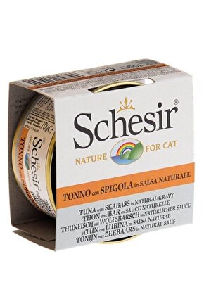 Ton Balık ve Levrekli Naturel Konserve Kedi Maması 70 Gr