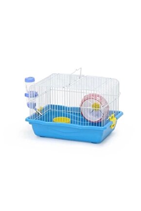 Aksesuarlı Hamster Kafesi Renkli 35x26x23 Cm