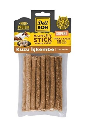 Delibon Süper Munchy Çubuk Prebiyotik Köpek Çiğneme Kemiği Kalın 15 Adet