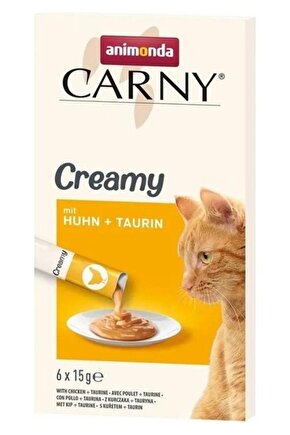 Snack Carny Tavuk & Taurin Kedi Kreması 6X15 gr