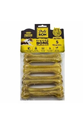 Deri Press Köpek Kemik Ödülü Small Naturel 12 Cm 4 Adet