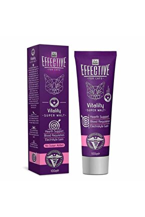 Effective Vitality Malt Katkılı Kedi Macunu 100 Gr - Petshopundan