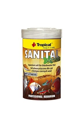 Sanital Ketapang Su Biyotopu Balıkları için Akvaryum Tuzu Siyah 100 Ml 120 Gr