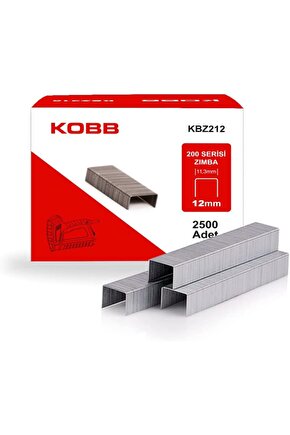 KBZ212 12mm 2500 Adet 200 Serisi Ağır Hizmet Tipi Zımba Teli, Gri