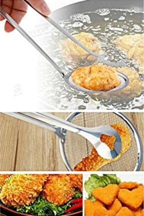 Çörek Kızartma Süzgeçli Maşa