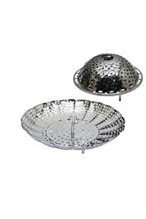 LvnShop HAŞLAMA APARATI PİŞİRİCİ SEPET BUHARDA SEBZE KÜÇÜK METAL Yeni Lv 224120