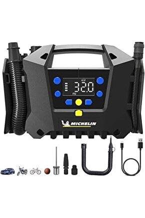 Mc34259 11.1volt2.5ah. Li-ıon 120psi Ayarlanabilir Dijital Basınç Göstergeli Şarjlı Lastik & Yatak