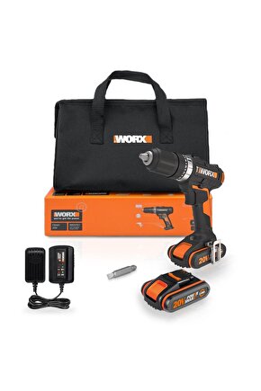WX370.1 20Volt2.0Ah. Li-ion Çift Akülü Profesyonel Şarjlı Darbeli Matkap
