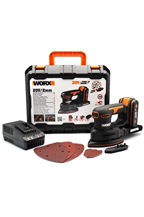 WX822 20Volt 2.0Ah. Li-ion Şarjlı Profesyonel Üçgen Mouse Zımpara