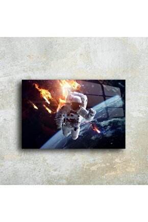 Uzayda Yalnız Astronot Duvar Posteri