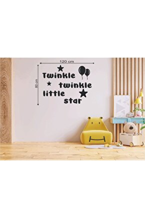 120*80 Cm Twinkle Twinkle Little Star Ahşap Duvar Yazısı